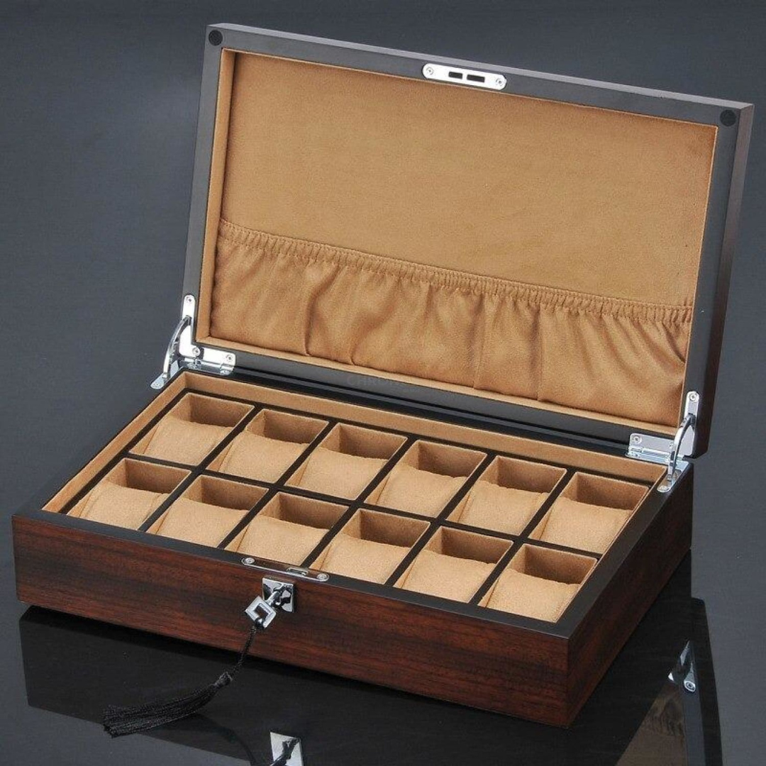 Watch Box - Wood - 12 Slots - Watch Box