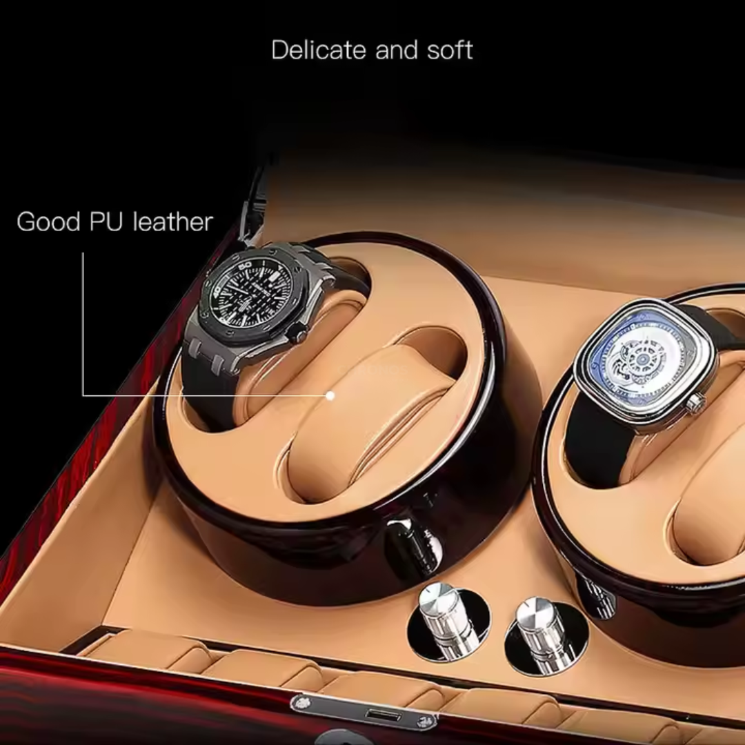 Watch Winder - Luxury Piano 6 Slots Black