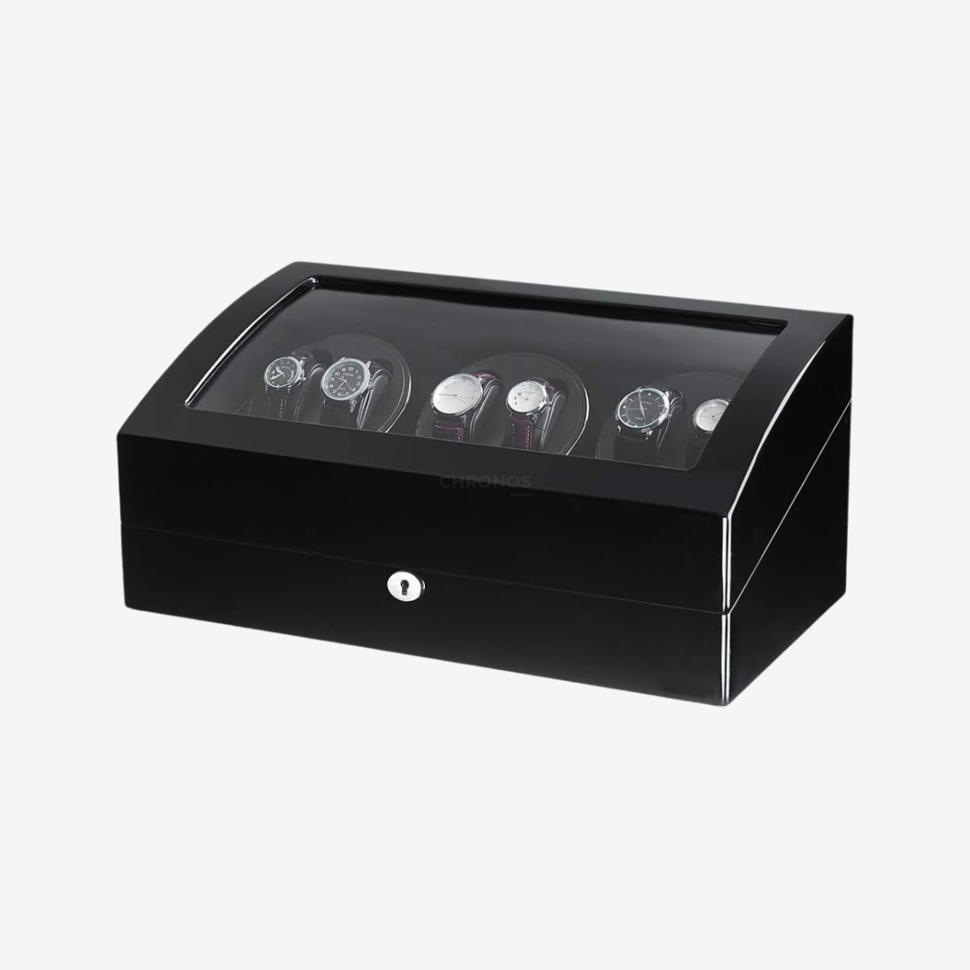 Watch Winder - Luxury Piano 6 Slots Black