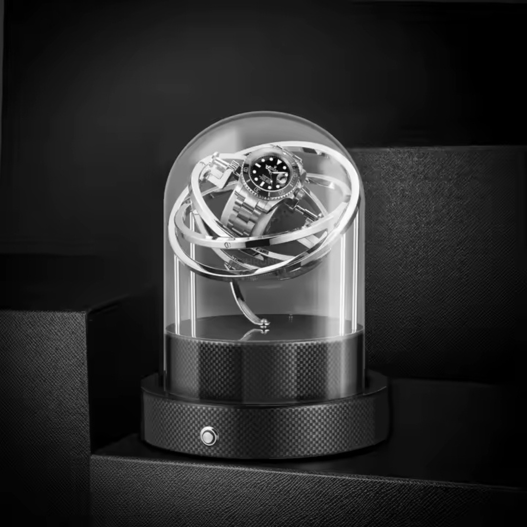 Watch Winder - Majestic Black & Silver - Remontoir Montre
