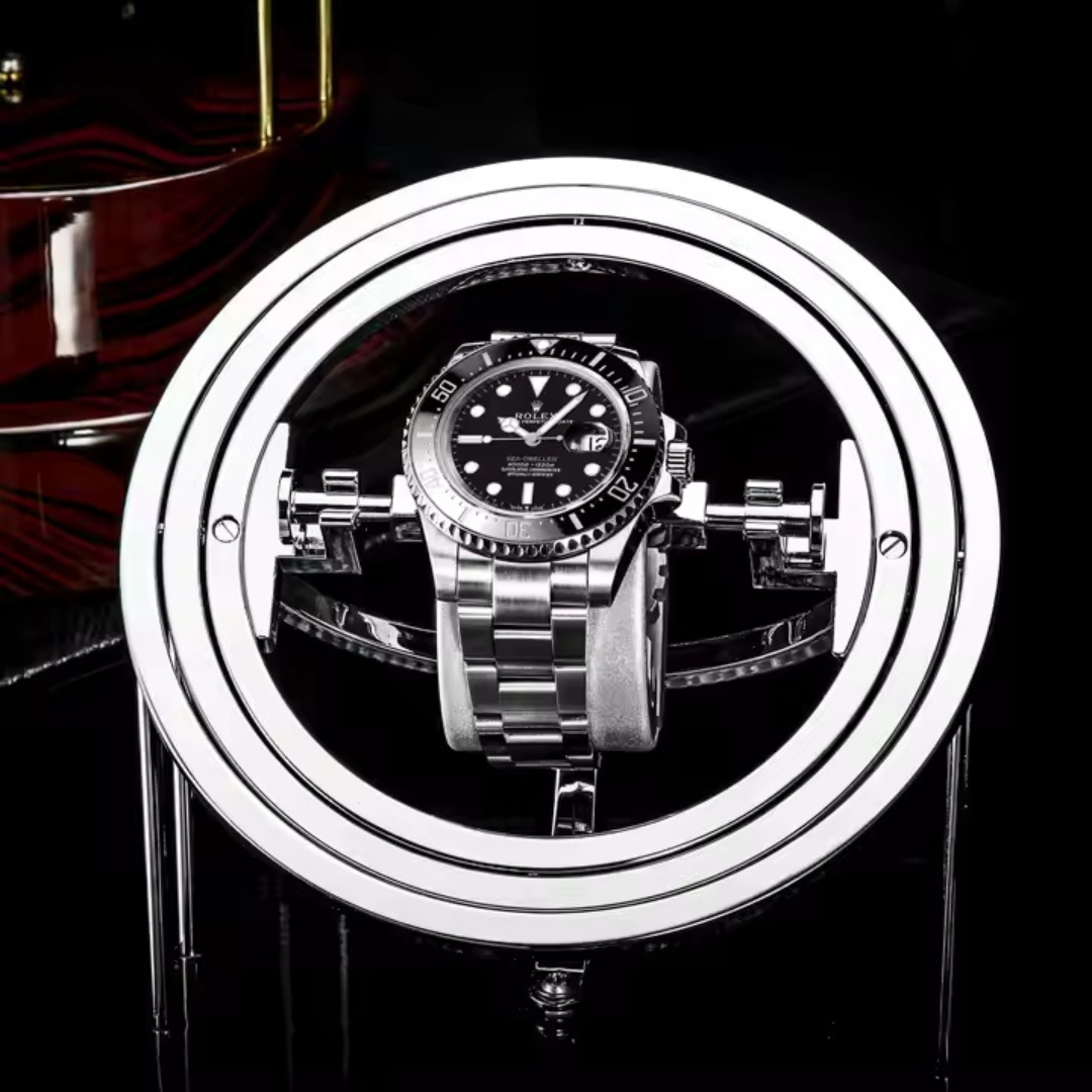 Watch Winder - Majestic Black & Silver - Remontoir Montre