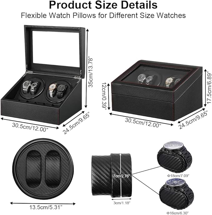 Watch Winder - Carbon 4 Slots