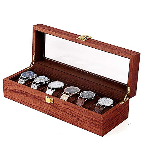 Watch Box - Walnut Wood 6 Slots